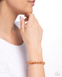 Impressive Ingenuity - Orange Bracelet - Paparazzi Accessories Bracelet Bedazzle Me Pretty Mobile Fashion Boutique