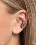 Impressive Shimmer - Multi Cuff Earrings - Paparazzi Accessories Post Earrings Bedazzle Me Pretty Mobile Fashion Boutique