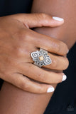 Impressive TREK Record - Brown Ring - Paparazzi Accessories Ring Bedazzle Me Pretty Mobile Fashion Boutique