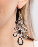 In a Hurry - Black Earrings - Paparazzi Accessories Earrings Bedazzle Me Pretty Mobile Fashion Boutique