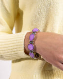 In All the BRIGHT Places - Purple Bracelet - Paparazzi Accessories Bracelet Bedazzle Me Pretty Mobile Fashion Boutique