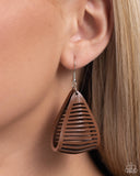 In and OUTBACK - Brown Earrings - Paparazzi Accessories Earrings Bedazzle Me Pretty Mobile Fashion Boutique