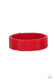 In Plain SIGHTSEER - Red Bracelet - Paparazzi Accessories Bracelet Bedazzle Me Pretty Mobile Fashion Boutique