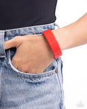 In Plain SIGHTSEER - Red Bracelet - Paparazzi Accessories Bracelet Bedazzle Me Pretty Mobile Fashion Boutique