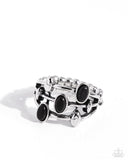 In The Friend STONE - Black Ring - Paparazzi Accessories Ring Bedazzle Me Pretty Mobile Fashion Boutique