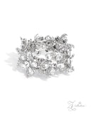 Indulgent Ideal - White - 2024 Zi Collection Bracelet - Paparazzi Accessories Bedazzle Me Pretty Mobile Fashion Boutique