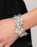 Indulgent Ideal - White - 2024 Zi Collection Bracelet - Paparazzi Accessories Bedazzle Me Pretty Mobile Fashion Boutique