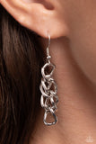 Industrial Ideology - Silver Necklace - Paparazzi Accessories Necklace Bedazzle Me Pretty Mobile Fashion Boutique