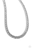 Industrial Ideology - Silver Necklace - Paparazzi Accessories Necklace Bedazzle Me Pretty Mobile Fashion Boutique