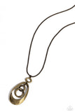Industrial Impulse - Brass Necklace - Paparazzi Accessories Necklace Bedazzle Me Pretty Mobile Fashion Boutique