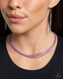 Industrial Independence - Purple Necklace - Paparazzi Accessories Necklace Bedazzle Me Pretty Mobile Fashion Boutique