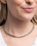 Industrial Independence - Silver Necklace - Paparazzi Accessories Necklace Bedazzle Me Pretty Mobile Fashion Boutique