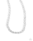 Industrial Influence - Silver Necklace - Paparazzi Accessories Necklace Bedazzle Me Pretty Mobile Fashion Boutique