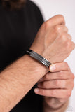 Industrial Quest - Black Mens Bracelet - Paparazzi Accessories Mens Bracelet Bedazzle Me Pretty Mobile Fashion Boutique