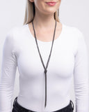 Infinite Illustration - Black Necklace - Paparazzi Accessories Necklace Bedazzle Me Pretty Mobile Fashion Boutique
