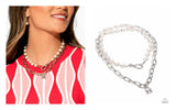 Infinite Industry - White Necklace - Paparazzi Accessories Necklace Bedazzle Me Pretty Mobile Fashion Boutique
