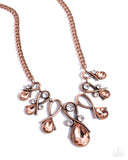 Infinity Institute - Copper Necklace - Paparazzi Accessories Necklace Bedazzle Me Pretty Mobile Fashion Boutique