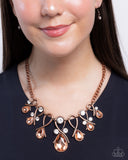 Infinity Institute - Copper Necklace - Paparazzi Accessories Necklace Bedazzle Me Pretty Mobile Fashion Boutique
