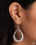Inner Iridescence - Silver Earrings - Paparazzi Accessories Earrings Bedazzle Me Pretty Mobile Fashion Boutique