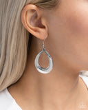 Inner Iridescence - White Earrings - Paparazzi Accessories Earrings Bedazzle Me Pretty Mobile Fashion Boutique