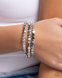 Instant Shimmer - Silver Bracelet - Paparazzi Accessories Bracelet Bedazzle Me Pretty Mobile Fashion Boutique