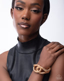 Interlocked Ignition - Gold Bracelet - Paparazzi Accessories Bracelet Bedazzle Me Pretty Mobile Fashion Boutique