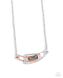 Interlocked Improv - Silver Necklace - Paparazzi Accessories Necklace Bedazzle Me Pretty Mobile Fashion Boutique