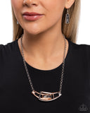 Interlocked Improv - Silver Necklace - Paparazzi Accessories Necklace Bedazzle Me Pretty Mobile Fashion Boutique