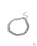 Interlocked Industry - Silver Mens Bracelet - Paparazzi Accessories Mens Bracelet Bedazzle Me Pretty Mobile Fashion Boutique