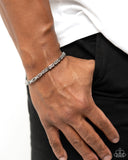Interlocked Industry - Silver Mens Bracelet - Paparazzi Accessories Mens Bracelet Bedazzle Me Pretty Mobile Fashion Boutique