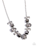 Interstellar Ice - Silver Necklace - Paparazzi Accessories Necklace Bedazzle Me Pretty Mobile Fashion Boutique