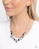 Interstellar Ice - Silver Necklace - Paparazzi Accessories Necklace Bedazzle Me Pretty Mobile Fashion Boutique