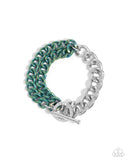 Iridescent Icon - Green Complete Look  - Paparazzi Accessories Bedazzle Me Pretty Mobile Fashion Boutique