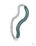 Iridescent Icon - Green Complete Look  - Paparazzi Accessories Bedazzle Me Pretty Mobile Fashion Boutique