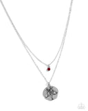January Birthstone Beauty - Red Necklace - Paparazzi Accessories Necklace Bedazzle Me Pretty Mobile Fashion Boutique