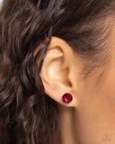 January Breathtaking Birthstone - Red Post Earrings - Paparazzi Accessories Post Earrings Bedazzle Me Pretty Mobile Fashion Boutique