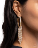 Jaw-Dropping Jubilee - Gold Earrings - Paparazzi Accessories Earrings Bedazzle Me Pretty Mobile Fashion Boutique