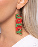 Jolly Holiday - Multi Earrings - Paparazzi Accessories Earrings Bedazzle Me Pretty Mobile Fashion Boutique