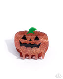 Jubilant Jack-O-Lantern - Orange Hair Clip - Paparazzi Accessories Hair Clip Bedazzle Me Pretty Mobile Fashion Boutique