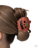 Jubilant Jack-O-Lantern - Orange Hair Clip - Paparazzi Accessories Hair Clip Bedazzle Me Pretty Mobile Fashion Boutique