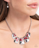 Jubilee Jingle - Red Necklace - Paparazzi Accessories Necklace Bedazzle Me Pretty Mobile Fashion Boutique