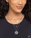 July Birthstone Beauty - Red Necklace - Paparazzi Accessories Necklace Bedazzle Me Pretty Mobile Fashion Boutique