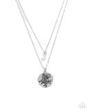 June Birthstone Beauty - White Necklace - Paparazzi Accessories Necklace Bedazzle Me Pretty Mobile Fashion Boutique