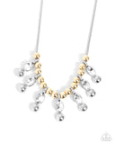 Just A Habit - White Necklace - Paparazzi Accessories Necklace Bedazzle Me Pretty Mobile Fashion Boutique