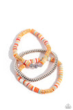 Just for Fun - Orange Bracelet - Paparazzi Accessories Bracelet Bedazzle Me Pretty Mobile Fashion Boutique