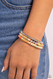 Just for Fun - Orange Bracelet - Paparazzi Accessories Bracelet Bedazzle Me Pretty Mobile Fashion Boutique