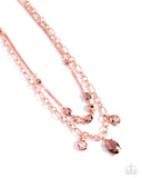 Just for this Moment - Copper Necklace - Paparazzi Accessories Necklace Bedazzle Me Pretty Mobile Fashion Boutique