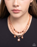 Just for this Moment - Copper Necklace - Paparazzi Accessories Necklace Bedazzle Me Pretty Mobile Fashion Boutique