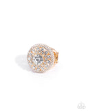 Just The Same - Gold Ring - Paparazzi Accessories Ring Bedazzle Me Pretty Mobile Fashion Boutique