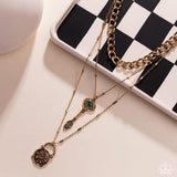 Keen Keys - Green Necklace - Paparazzi Accessories Necklace Bedazzle Me Pretty Mobile Fashion Boutique